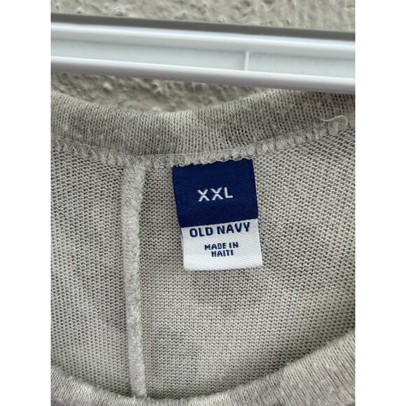 Old Navy Womens Shirt Size XXL White Gray Animal Print Long Sleeve - Picture 3 of 9